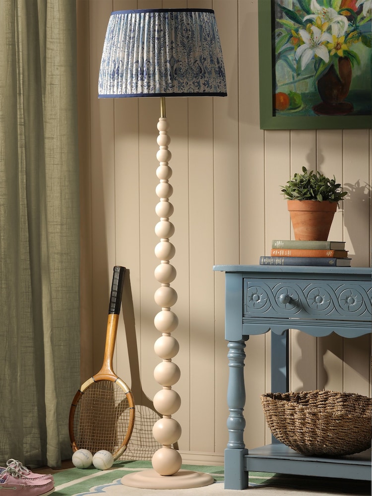 Joules Cream Harewood Floor Lamp - Image 1 of 8 Joules Cream Harewood Floor Lamp - Image 1 of 8