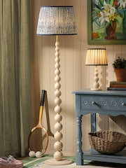 Joules Cream Harewood Floor Lamp - Image 3 of 8