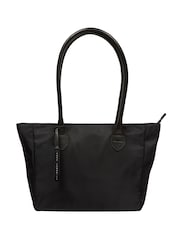 Pure Luxuries London Black 'Apolline' Canvas & Leather Tote Bag - Image 4 of 7