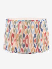 Joules Blue & Multi Folly Pleated Cotton Easyfit Lamp Shade - Image 3 of 7