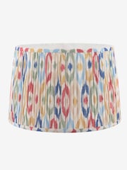 Joules Blue & Multi Folly Pleated Cotton Easyfit Lamp Shade - Image 4 of 7