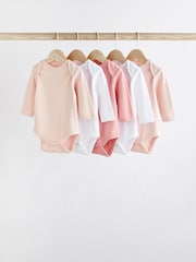 Pink & Weiß - Essential Langarm-Baby-Bodys aus 100 % Baumwolle - Image 1 of 6