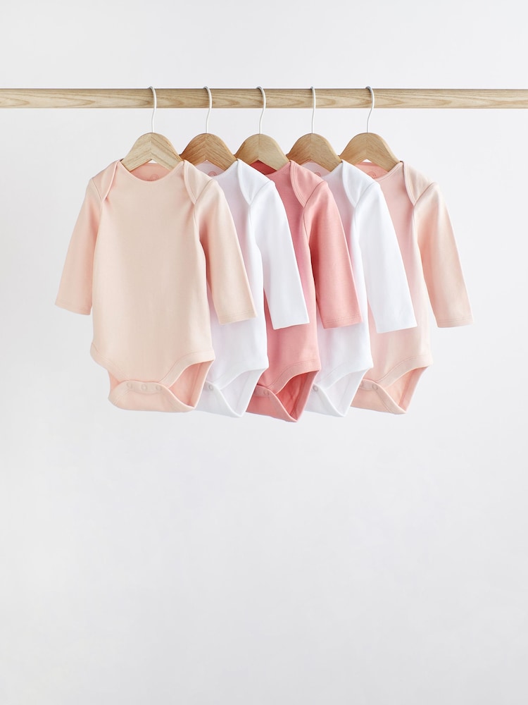 rožnata/bela - nepogrešljiv; osnoven dolg rokav; z dolgimi rokavi 100% Cotton Baby bodi - Slika 1 iz 6 rožnata/bela - nepogrešljiv; osnoven dolg rokav; z dolgimi rokavi 100% Cotton Baby bodi - Slika 1 iz 6