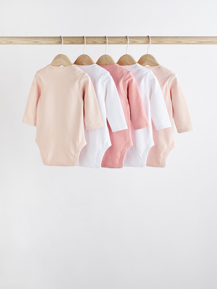 rožnata/bela - nepogrešljiv; osnoven dolg rokav; z dolgimi rokavi 100% Cotton Baby bodi - Slika 2 iz 6 rožnata/bela - nepogrešljiv; osnoven dolg rokav; z dolgimi rokavi 100% Cotton Baby bodi - Slika 2 iz 6
