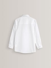 White 2 Pack Long Sleeve Curved Collar School Shirt (3-16yrs) - Image 3 of 5