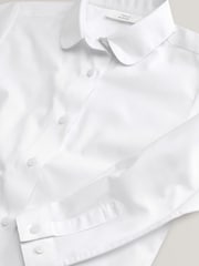 White 2 Pack Long Sleeve Curved Collar School Shirt (3-16yrs) - Image 5 of 5