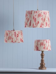 Joules Pink Folly Pleated Cotton Easyfit Lamp Shade - Image 2 of 7