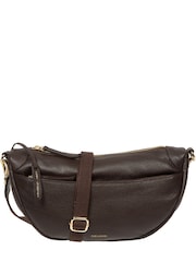 Pure Luxuries London Brown 'Aubrey' Leather Cross-Body Bag - Image 3 of 6