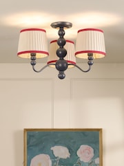 Joules Blue Harewood 3 Light Semi Flush Ceiling Light - Image 1 of 6
