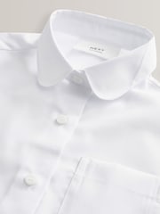 White 2 Pack Short Sleeve Curved Collar School Shirt (3-16yrs) - Image 5 of 6