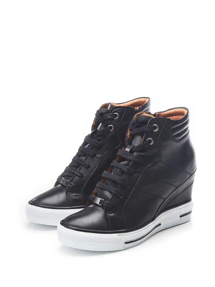 Moda in Pelle Grainger Wedge Stripe Sole Lace Up Trainers - Image 2 of 4 Moda in Pelle Grainger Wedge Stripe Sole Lace Up Trainers - Image 2 of 4
