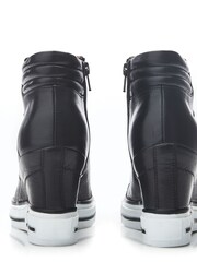 Moda in Pelle Grainger Wedge Stripe Sole Lace Up Trainers - Image 3 of 4