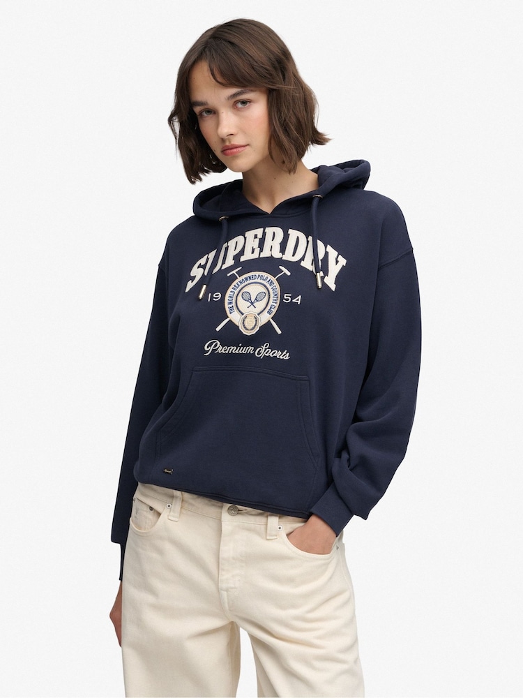Superdry Blue Country Crest Hoodie - Image 1 of 7