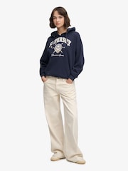 Superdry Blue Country Crest Hoodie - Image 3 of 7