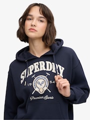 Superdry Blue Country Crest Hoodie - Image 4 of 7