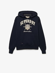Superdry Blue Country Crest Hoodie - Image 6 of 7
