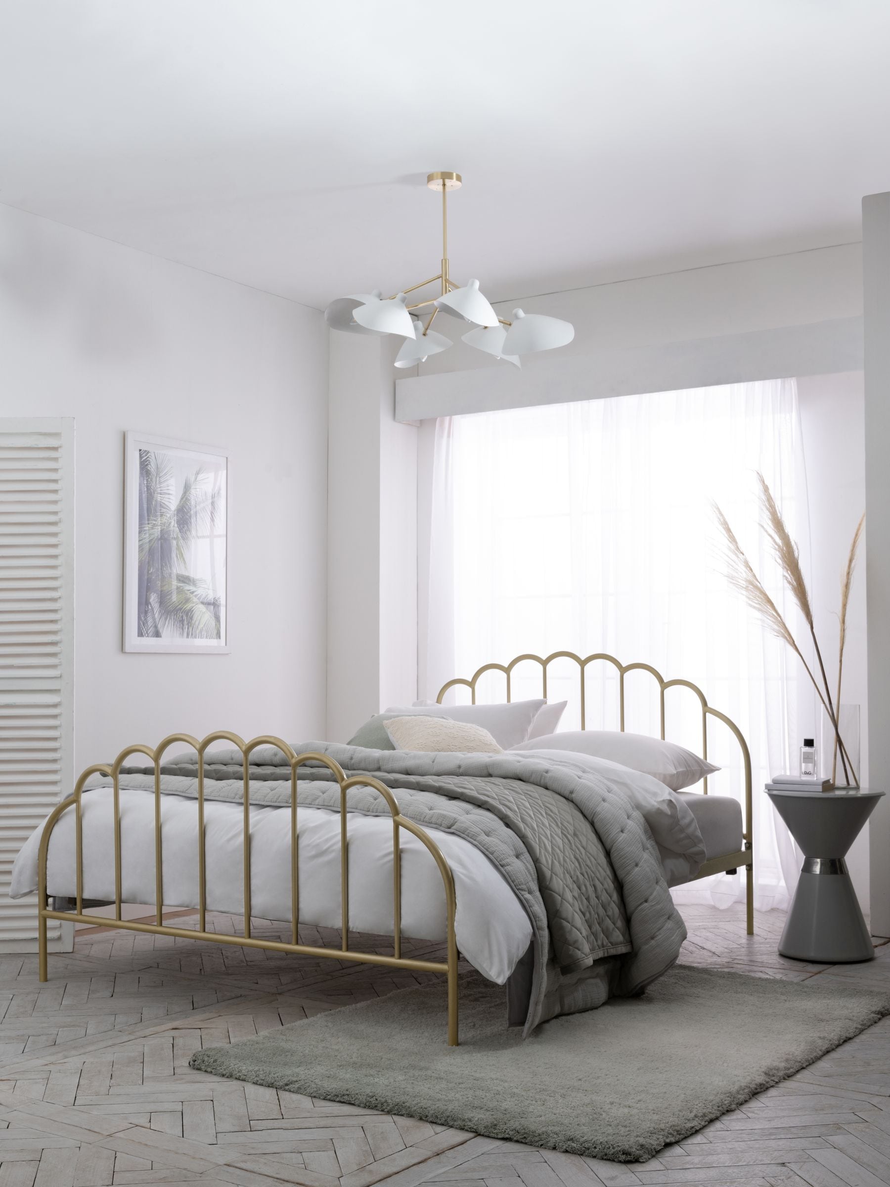 Gold Stella Metal Bed Frame - Chic & Durable Design