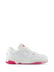 New Balance White Girls 550 Trainers - Image 1 of 8