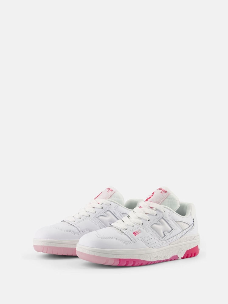New Balance White Girls 550 Trainers - Image 2 of 8