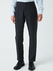 Charcoal Grey Jean Style Slim Machine Washable Plain Front Formal Trousers - Image 1 of 5