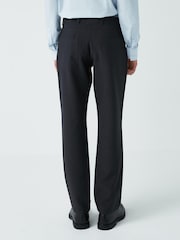Charcoal Grey Jean Style Slim Machine Washable Plain Front Formal Trousers - Image 2 of 5
