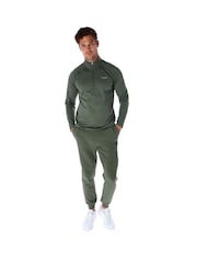 Ted Baker Sport Green Essentials 1/4 Zip Top - Image 2 of 4