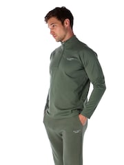 Ted Baker Sport Green Essentials 1/4 Zip Top - Image 4 of 4