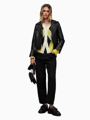 AllSaints Balfern Studded Biker Jacket - Image 3 of 8