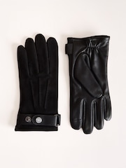 Lakeland Leather Black Richard Suede and Leather Gloves - Image 1 of 3