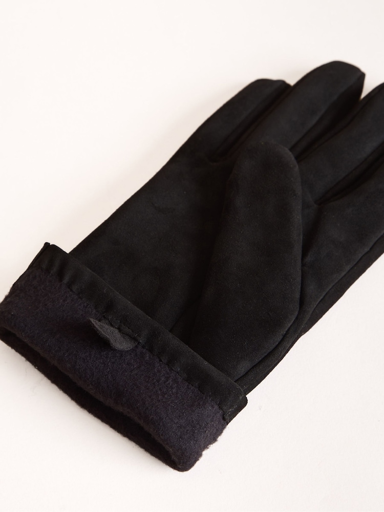 Lakeland Leather Black Richard Suede and Leather Gloves - Image 2 of 3 Lakeland Leather Black Richard Suede and Leather Gloves - Image 2 of 3