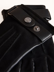 Lakeland Leather Black Richard Suede and Leather Gloves - Image 3 of 3