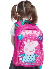 Character Pink Stars and Hearts Peppa Pig Backpack - Image 1 of 6