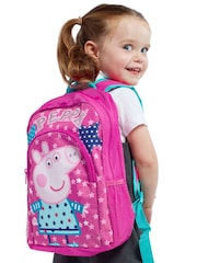 Character Pink Stars and Hearts Peppa Pig Backpack - Image 2 of 6