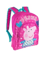 Character Pink Stars and Hearts Peppa Pig Backpack - Image 4 of 6