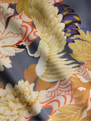 Superdry Blue Satin Print Floral Maxi Shirt Dress - Image 7 of 7