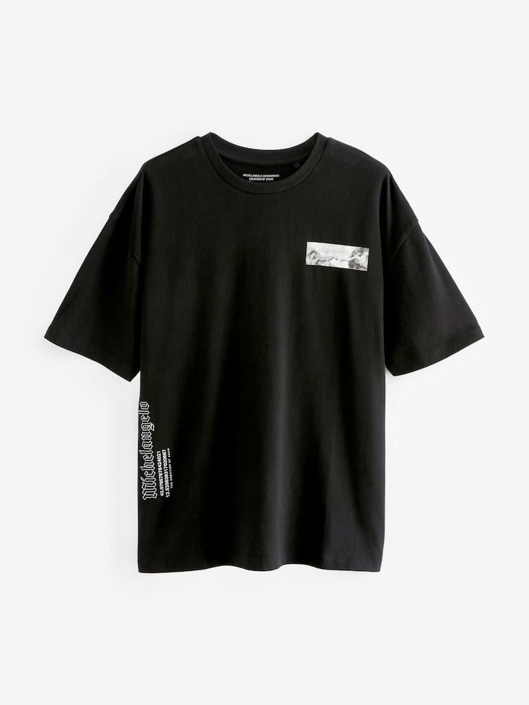 Michel-Ange noir - Standard - Artist License 100% Cotton T-Shirt - Image 7 of 9