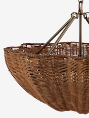 Joules Brown Braywick Rattan Pendant Ceiling Light - Image 5 of 6