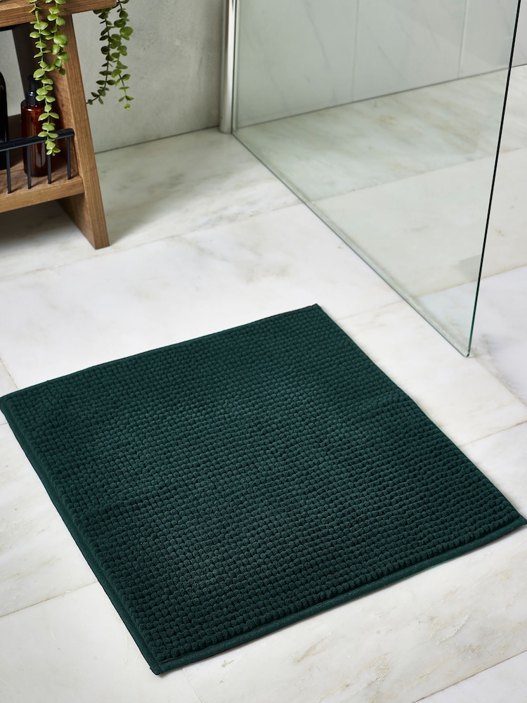 Bottle Green Bobble Bath Mat - Image 1 of 4