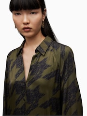 AllSaints Green Clanetta Toni Dress - Image 2 of 8