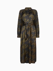 AllSaints Green Clanetta Toni Dress - Image 8 of 8
