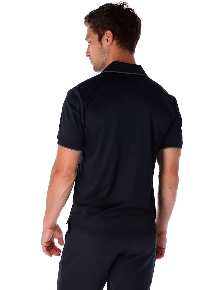 Ted Baker Sport Black Essential Polo Shirt - Image 2 of 4 Ted Baker Sport Black Essential Polo Shirt - Image 2 of 4