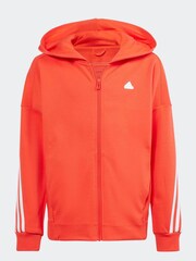 adidas Red Sportswear Future Icons 3-Stripes Full-Zip Hooded Track Top - Image 1 of 5