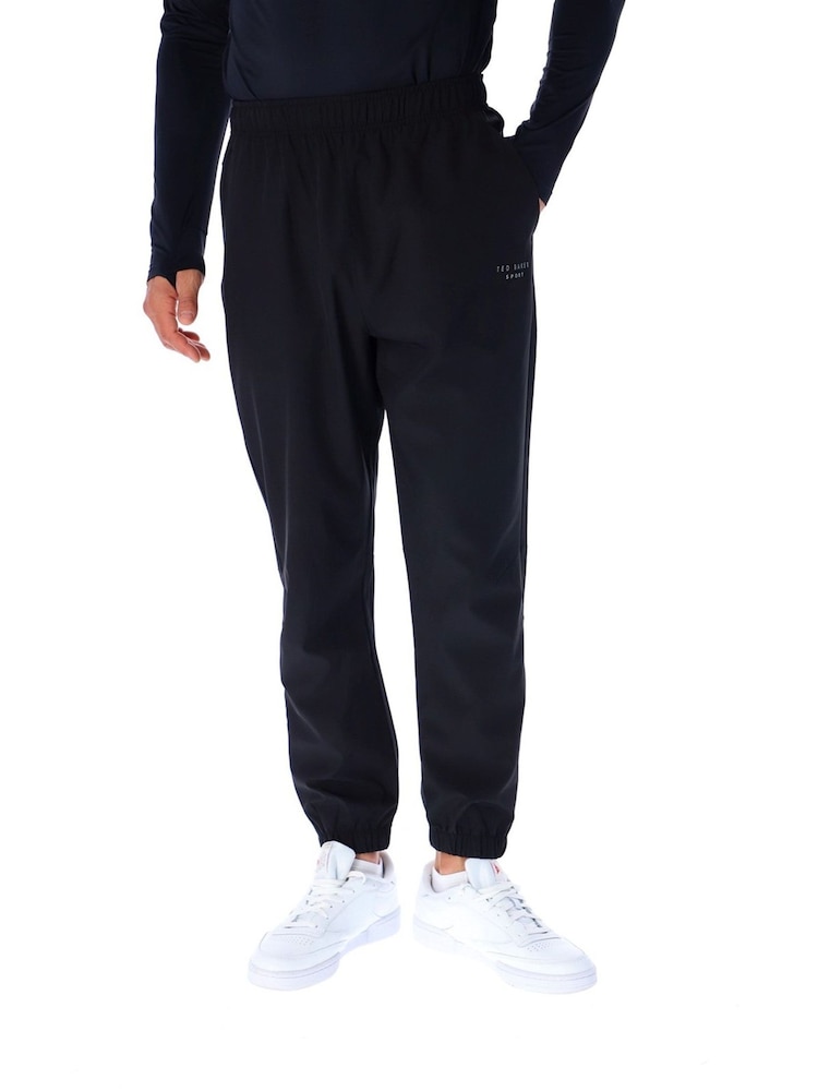 Ted Baker Sport Black Woven Sports Joggers - Image 1 of 4 Ted Baker Sport Black Woven Sports Joggers - Image 1 of 4