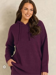 Evans Purple Knitted Hoodie - Image 1 of 6