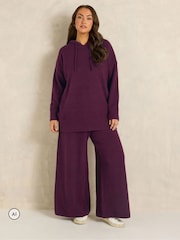 Evans Purple Knitted Hoodie - Image 2 of 6