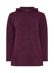 Evans Purple Knitted Hoodie - Image 5 of 6