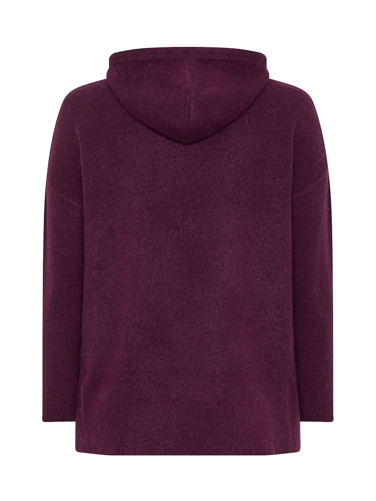 Evans Purple Knitted Hoodie - Image 6 of 6 Evans Purple Knitted Hoodie - Image 6 of 6