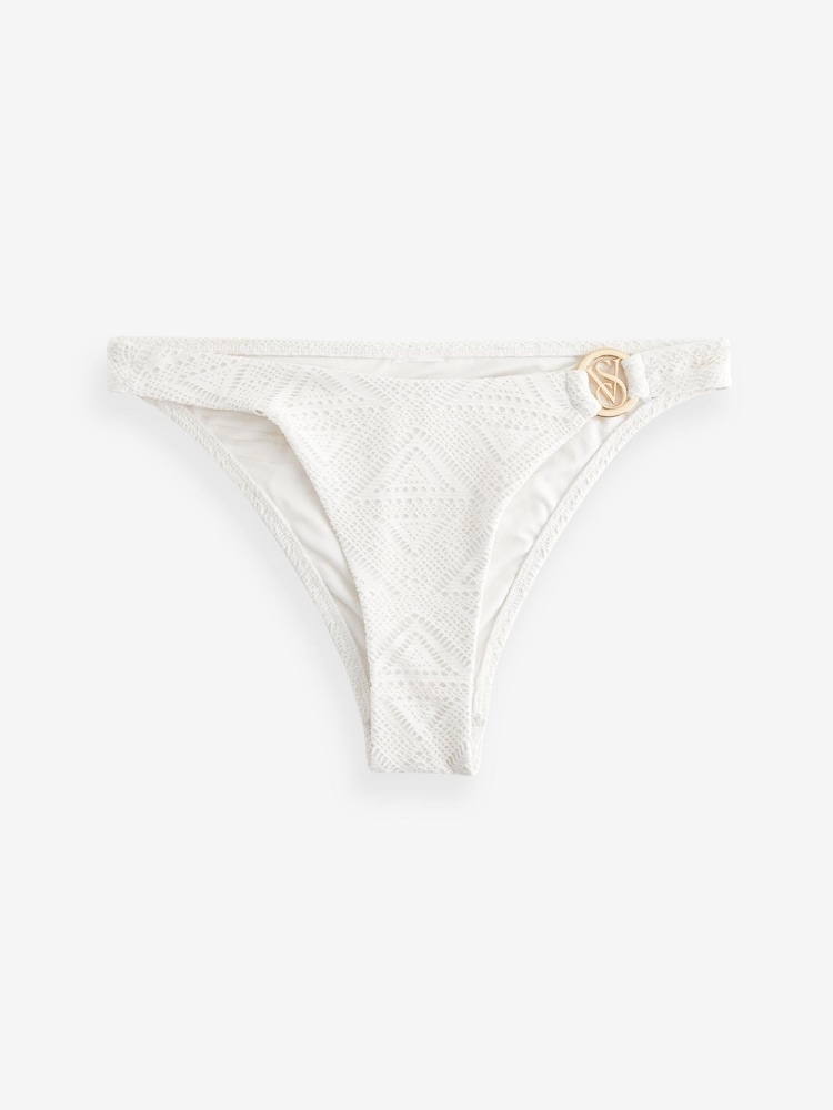 Victoria's Secret White Crochet Crochet Bikini Briefs - Image 5 of 5