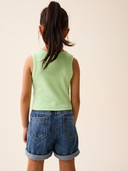 Lime Green Boxy Rib Vest (3-16yrs) - Image 4 of 7