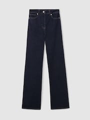 Reiss Dark Blue Andi High-Rise Bootcut Jeans - Image 2 of 7